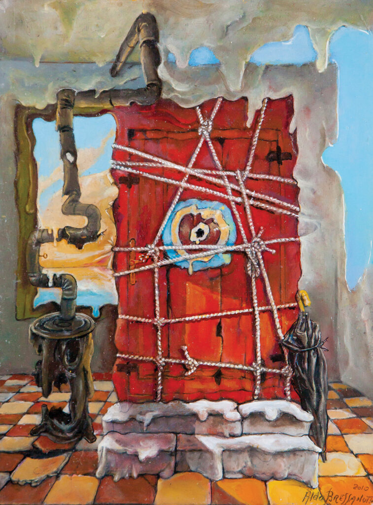 "La porta" cm. 30x40. Olio su tavola. 2011